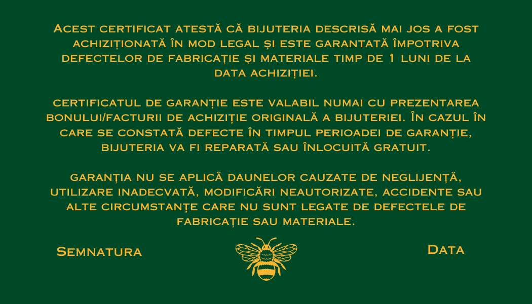 Certificat Garanție - Spate